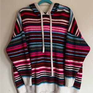 torrid Striped Hoodie Sweater in Pink, Blue, White, Black, Brown